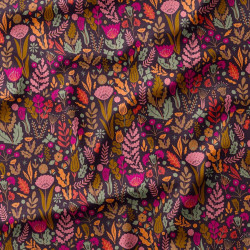 Printed 1000-Stripes Velour MALVINA Black / Pink